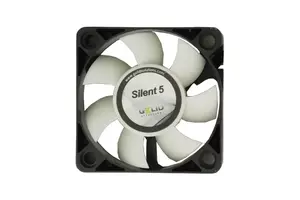 Computer case fan Gelid FN-SX05-40 — 50×50×15 mm, 5 cm, 12 V, 4000 RPM, 12.9 cfm, 2.8 mmH2O, 23 dB (Black/White)