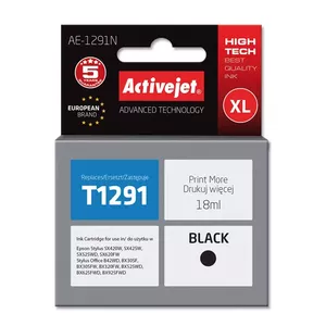 Activejet AE-1291N ink (replacement for Epson T1291; Supreme; 18 ml; black)