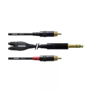 Cordial CFY 3 VCC audio cable 3 m 2 x RCA 6.35mm Black
