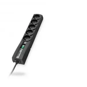 Power strip EVER CLASSIC 5-socket 3 m cable 250 V 10 A with surge protection (175 J) Black
