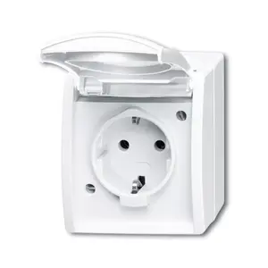 Socket-outlet Busch-Jaeger 2083-0-0834 CEE 7/3 2P+E 250V 16A IP44 White