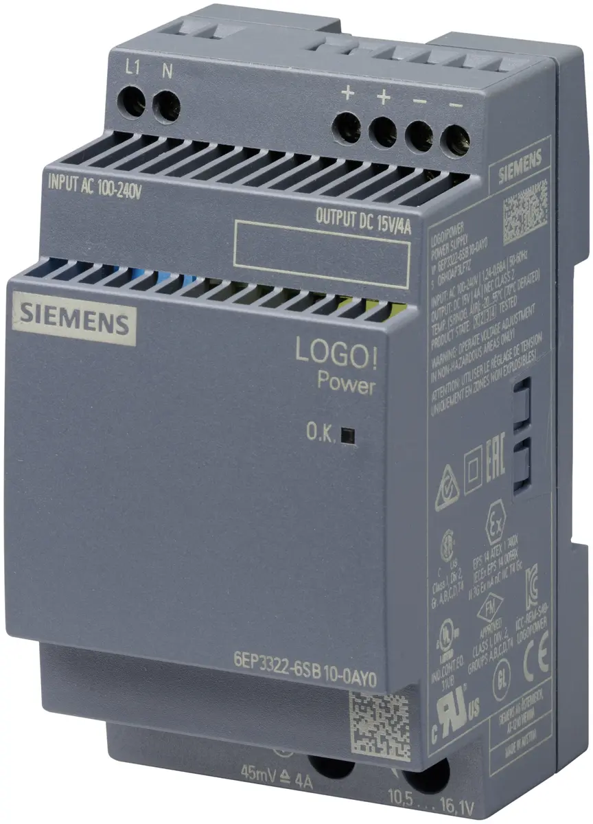 Siemens LOGO!Power 1AC 15VDC 4A
