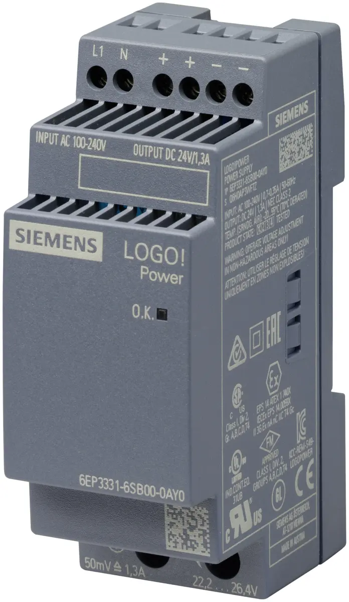 Siemens LOGO!Power 6EP3331-6SB00-0AY0 Iekštelpu barošanas