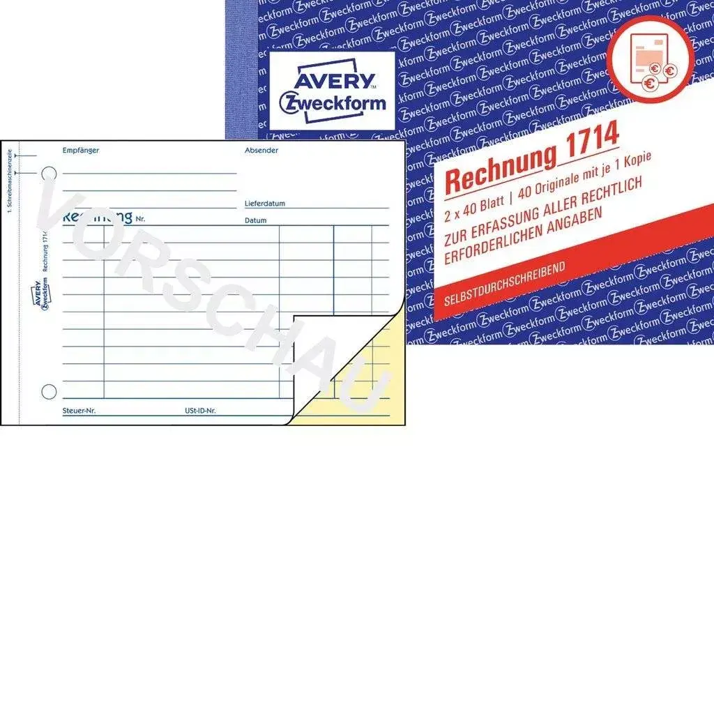 Бухгалтерская форма/книга AVERY 1714 Photo 3