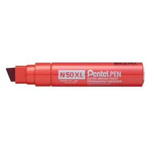 Pastāvīgais marķieris PENTEL N50XL, šķēpsveida uzgalis, sarkans, 6 gab.