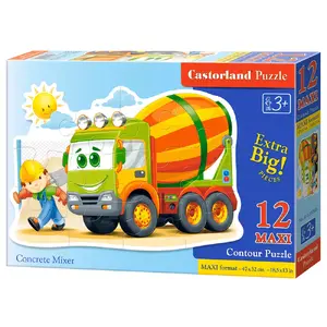 Пазл Castorland Concrete Mixer 12 деталей Maxi, мультяшный, ширина 470 мм, 3+