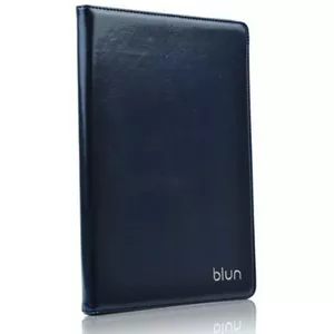 Blun UNT Universāls Eko ādas sāniski atverams maks ar stendu Tablet PC līdz 10" displēju Tumši Zils