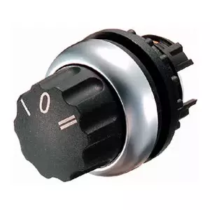 Eaton 216861 Rotary Switch, 3-Position, Black and Silver