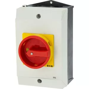 Поворотный переключатель Eaton P1-32/I2/SVB, 3 полюса, 32А, красно-желтый