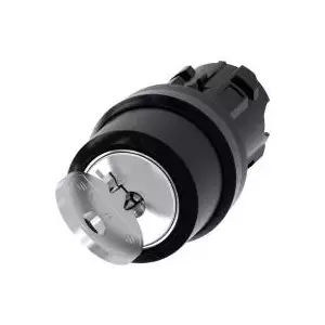 Siemens SIRIUS ACT 3SU1000-4BF11-0AA0 Key-Operated Switch, 22mm, 2 Positions, Plastic, Black
