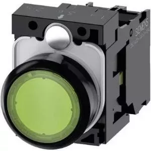 Siemens spiedpogas priekšējais gredzens plastmasas, izpildmehānisms, plakans, zaļš SIRIUS ACT 3SU1102-0AB40-1BA0 1 gab (3SU1102-0AB40-1BA0)