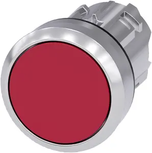 Siemens Sirius ACT Spiedpoga sarkana 22mm metāla IP69K ar atgriešanos 3SU1050-0AB20-0AA0