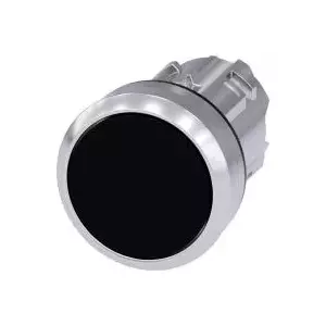 Кнопка Siemens SIRIUS ACT 3SU1050-0AB10-0AA0, плоская, черная, с металлическим фронтальным кольцом