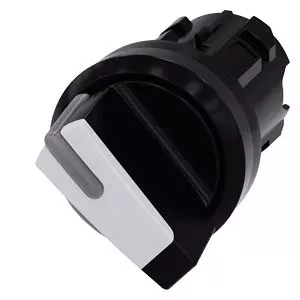 Siemens 3SU1002-2BF60-0AA0 Selector Switch Actuator, 22mm, 2-Position, Black/White