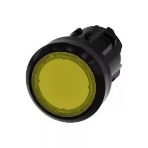 Siemens SIRIUS ACT 3SU1001-0AB30-0AA0 Illuminated Pushbutton Actuator, Flat, Yellow, Plastic Front Ring