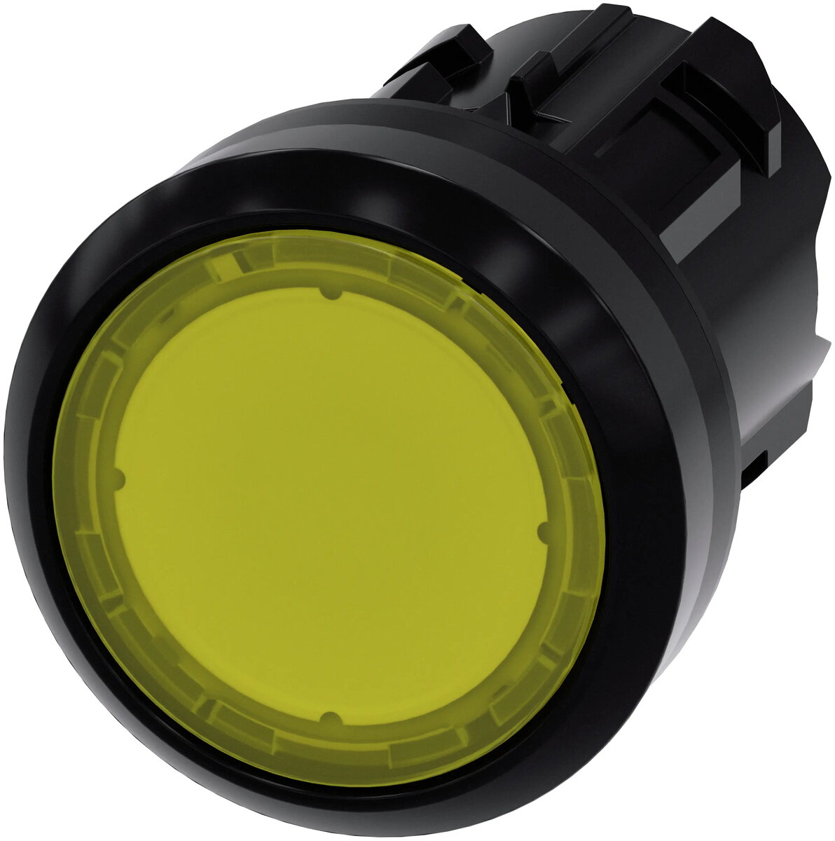 Siemens Izgaismota spiedpoga 3SU1001-0AB30-0AA0 Dzeltena Plastmasa