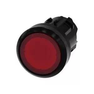 Siemens SIRIUS ACT 3SU1001-0AB20-0AA0 Illuminated Pushbutton Actuator, Flat, Red, Plastic Front Ring