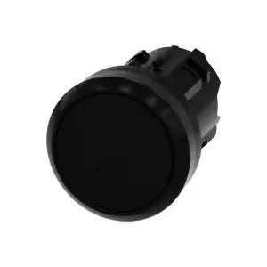 Siemens SIRIUS ACT 3SU1000-0AB10-0AA0 Pushbutton Actuator, Flat, Black Plastic Front Ring