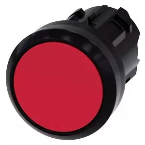 Кнопочный привод Siemens 3SU1000-0AB20-0AA0, круглый, пластиковый, красный, IP66/IP67/IP69/IP69K