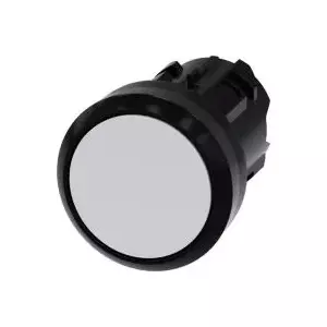 Siemens SIRIUS ACT 3SU1000-0AB60-0AA0 Pushbutton Actuator, Flat, White, Plastic Front Ring