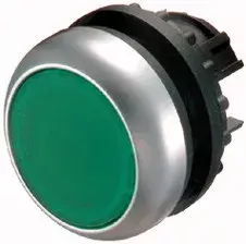 Кнопка Eaton 216596 зеленая хромированная