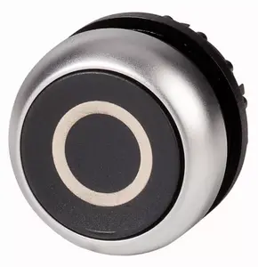Eaton M22-D-S-X0 Pushbutton Switch, Black and Metallic