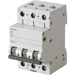 Siemens 5SL6350-7 Miniature Circuit Breaker, 3-Pole, 50A, 400V