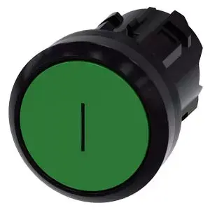 Кнопочный привод Siemens 3SU1000-0AB40-0AC0, круглый, пластиковый, зеленый, IP66/IP67/IP69/IP69K