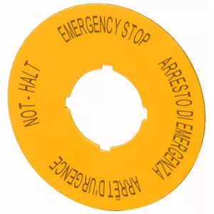 Eaton 121085 Round Warning Sign Yellow