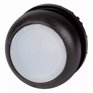 Eaton M22S-DL-W Illuminated Pushbutton Switch, Black and White