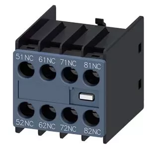 Siemens 3RH29111GA04 Auxiliary Contact Block 4NC Front-Mounted for 3RH2140 and 3RH2440 Contactors