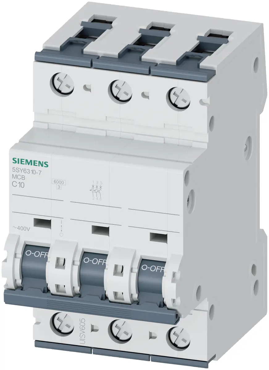 Siemens 5SY63107 Automātiskais slēdzis 3 polu