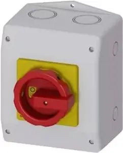 Выключатель нагрузки Siemens 3LD2565-0TB53, 3 полюса, 63А, IP65, желто-красная рукоятка