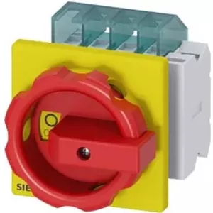 Siemens 3LD2003-1TP53 3-polu galvenais un avārijas slēdzis ar 1NO+1NC palīgkontaktiem