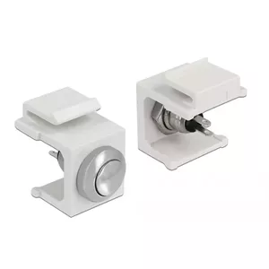 Соединитель проводов DELOCK 86401 Keystone нержавеющая сталь / белый, 24 В, 16.3×19.8×22.3 мм