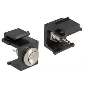 Разъем Keystone DeLOCK 86402 LED черный нержавеющая сталь