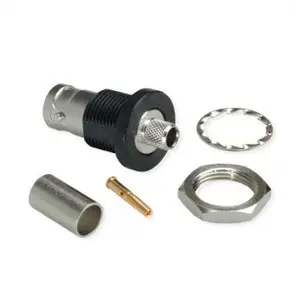 Telegärtner J01003A0001 BNC Cable Jack 75 Ohm Crimp for RG-59 B/U with Insulating Flange 5-Pack