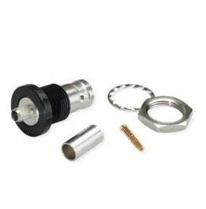 Telegärtner BNC Cable Panel Mount Jack Crimp 50 Ohm RG-58 C/U Insulating Flange 5 Pack