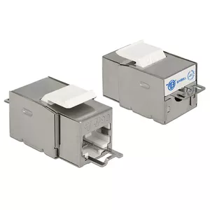Кейс-штекер (keystone) DELOCK 86404 — RJ-45 серебристый, 38.5×22.3×17.3 мм