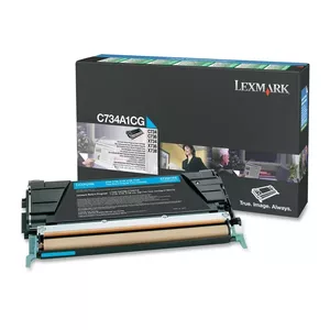 Lexmark C734A1CG тонерный картридж 1 шт Подлинный Голубой