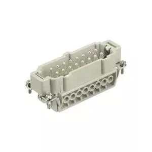 Connector Harting Han E 16+PE contact insert with screw terminals, model 09 33 016 2601