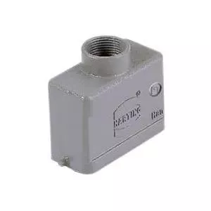 Корпус с крышкой Harting Han 10A-gg-M20 19 20 010 1440, металлический защитный корпус для Han 10A, ввод M20, упаковка 10 шт.
