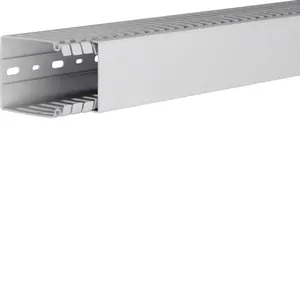Hager HA780060 Halogen-Free Slotted Cable Trunking 80x60mm 2m Grey