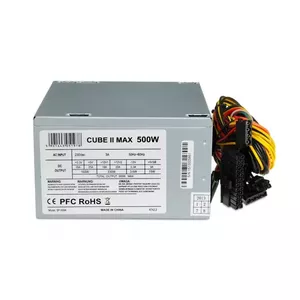 Блок питания IBOX CUBE II 500 Вт ATX 2.2, 20+4 pin, вентилятор 120 мм, немодульный, серебристый