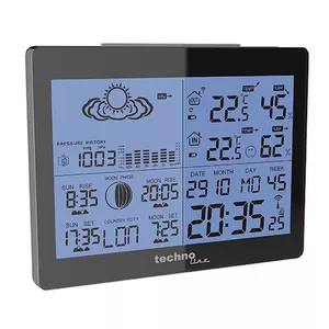 Technoline DCF-77 Melns LED Baterija