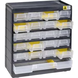 Uzglabāšanas kaste allit VarioPlus Basic modelis 458090, 300×335×135 mm, melni/dzeltens