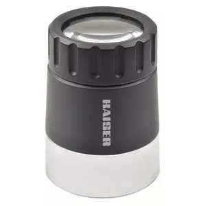 Rokas palielināmais stikls KAISER 2351 4.5×, augstums 70 mm, 56 g, melns/balts