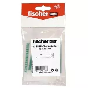 Static mixer FISCHER 502735, set of 6 pieces, for two-component adhesives and sealants
