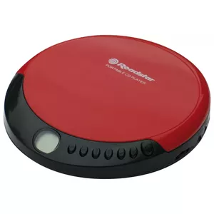 Portable CD player ROADSTAR PCD-435CD — single-deck, CD audio playback, red, LCD display, 3.5 mm headphone jack