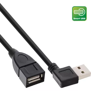 InLine USB 2.0 Smart Cable angled reversible Type A male female black 0.2m